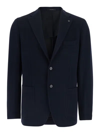 Tagliatore Wool Single-breasted Blazer In Black
