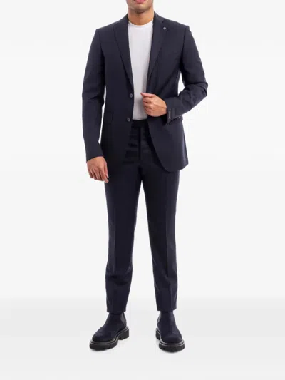 Tagliatore Wool Single-breasted Suit In Black