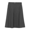 Tagliatore Knee-length A-line Skirt In Soft Virgin Wool Blend In Gray
