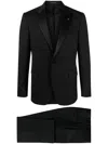 Tagliatore Black Vicuña Wool Suit In Black