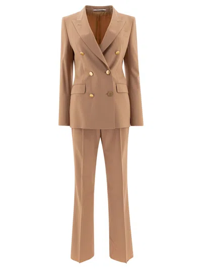 Tagliatore Wool Suit In Brown