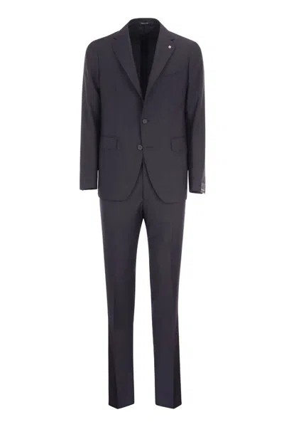Tagliatore Wool Suit In Black