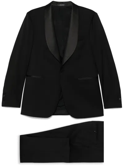 Tagliatore Wool Suit In Black