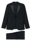 Tagliatore Single-breasted Wool Suit In Blue