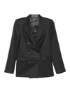 Tagliatore Wool And Silk Pleated Suit Clothing In Gray