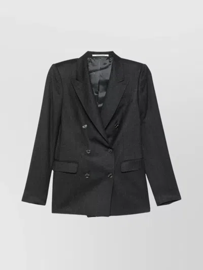 Tagliatore Wool Suit Jacket Double-breasted Design In Black