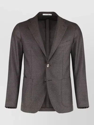 Tagliatore Wool Suit Jacket Single Breasted Pockets In Gray