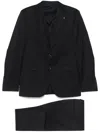 Tagliatore Napoli Wool Suit With English Rear Vents In Schwarz