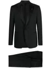 Tagliatore Single-breasted Suit In Black