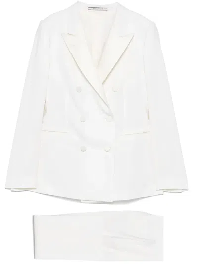 Tagliatore Wool Suit In White