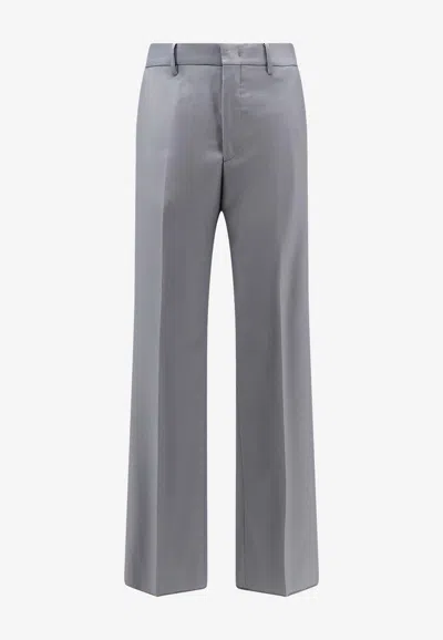 Tagliatore Wool Tailored Pants In Gray
