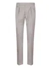 Tagliatore Wool Tapered Trousers In Gray