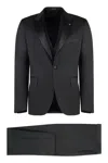 Tagliatore Wool Three-pieces Suit In Black