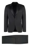 Tagliatore Wool Three-pieces Suit In Black