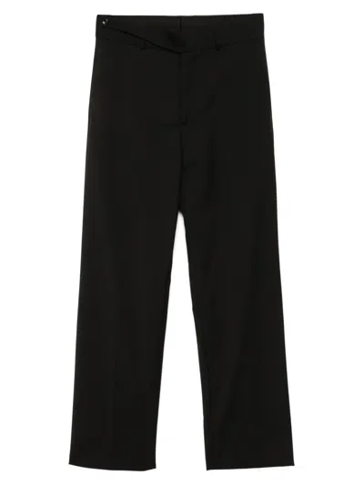 Tagliatore Wool Trousers In Black