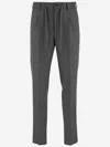 Tagliatore Drawstring Trousers In Gray