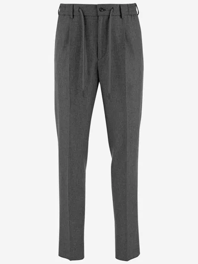 Tagliatore Drawstring Trousers In Gray