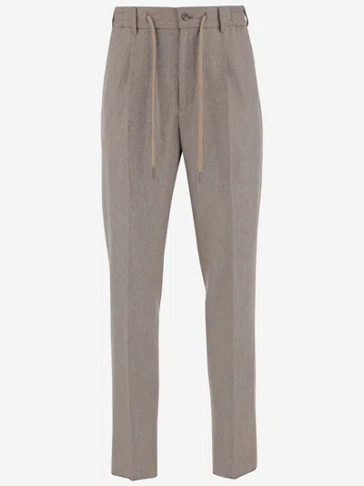 Tagliatore Drawstring Trousers In Gray