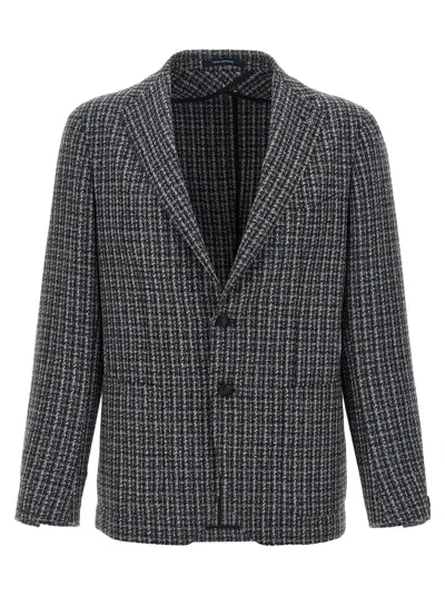 Tagliatore Wool Tweed Blazer In Multi