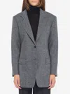 Tagliatore Wool Tweed Jacket In Gray