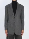 Tagliatore Wool Tweed Jacket In Gray
