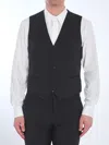 Tagliatore Wool Vest In Black