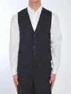 Shop Tagliatore Wool Vest In Blue