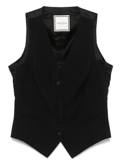 Tagliatore Wool Waistcoat In Black