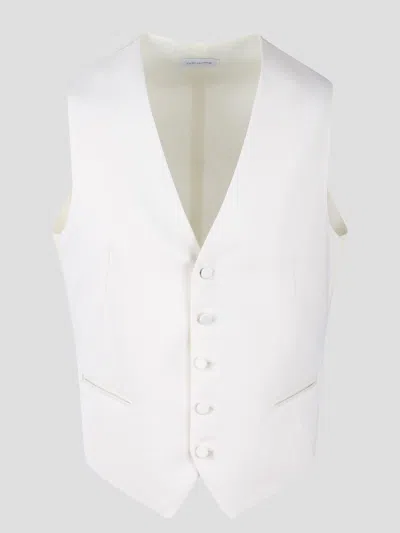 Tagliatore Wool Waistcoat In White
