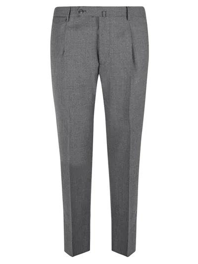 Tagliatore Wrap Buttoned Trousers In Grey