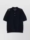 Tagliatore Zayd Sheer Panel Polo Shirt In Blue