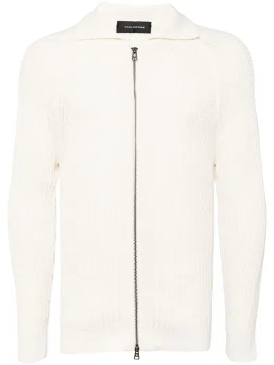 Tagliatore Zip-up Cardigan In Neutrals