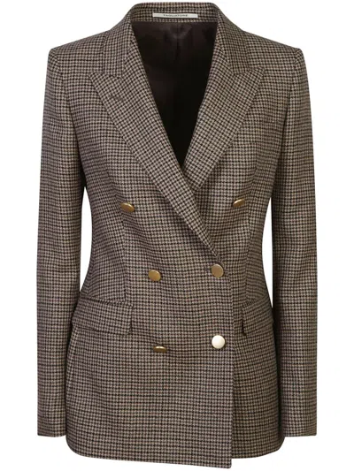 Tagliatore Blazer Doppiopetto Houndstooth Con Motivo P In Brown