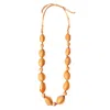 Tagua Jewelry Women's Miriam Necklace In Peach Ivory Cafe Con Leche In Orange