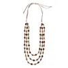 Tagua Jewelry Women's Saskia Necklace In Chestnut In Pink