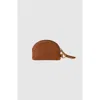 Tah Half Moon Coin Pouch In Brown