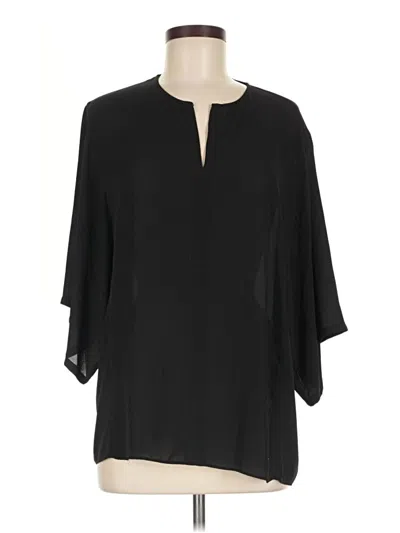 Pre-owned Tahari 3/4 Sleeve Blouse In Black