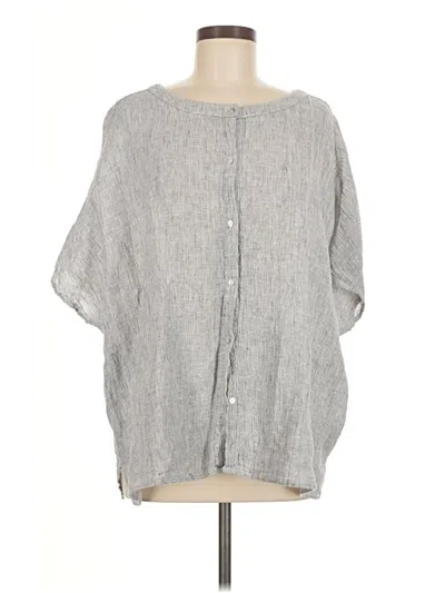 Pre-owned Tahari 3/4 Sleeve Blouse In Gray