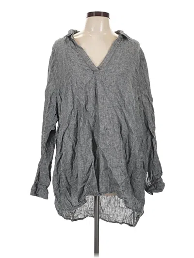 Pre-owned Tahari 3/4 Sleeve Blouse In Gray