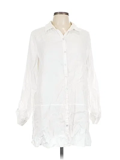 Pre-owned Tahari 3/4 Sleeve Blouse In White