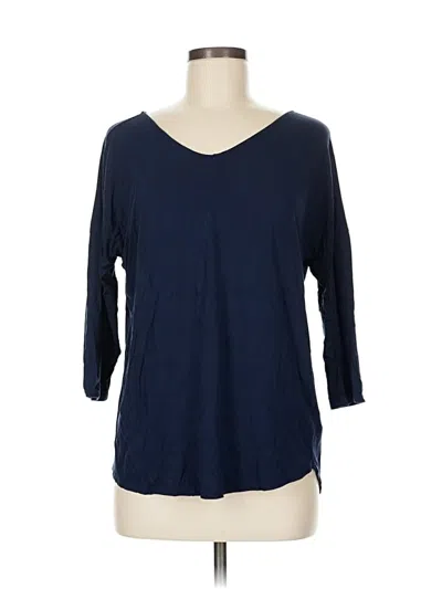 Pre-owned Tahari 3/4 Sleeve T-shirt In Blue