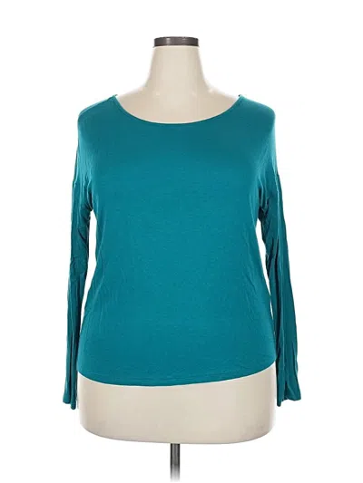 Pre-owned Tahari 3/4 Sleeve T-shirt In Blue