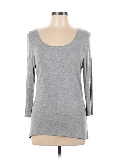 Pre-owned Tahari 3/4 Sleeve T-shirt In Gray
