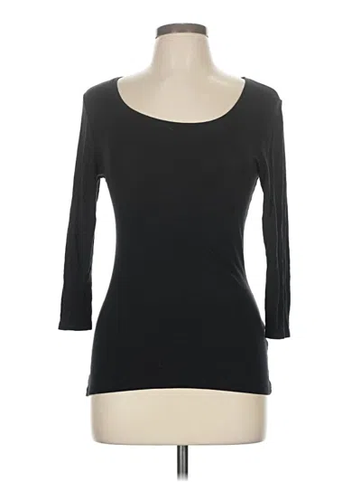 Pre-owned Tahari 3/4 Sleeve T-shirt In Black