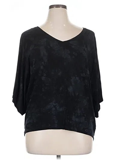 Pre-owned Tahari 3/4 Sleeve T-shirt In Black