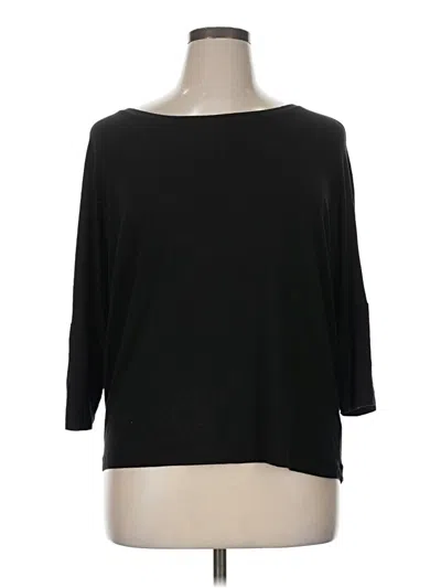 Pre-owned Tahari 3/4 Sleeve T-shirt In Black
