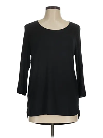 Pre-owned Tahari 3/4 Sleeve T-shirt In Black