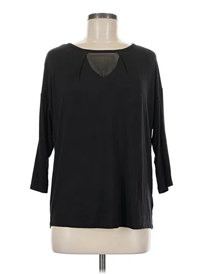 Pre-owned Tahari 3/4 Sleeve T-shirt In Black