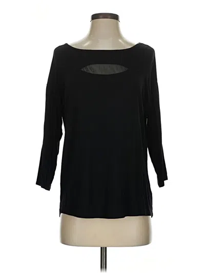 Pre-owned Tahari 3/4 Sleeve T-shirt In Black