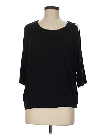 Pre-owned Tahari 3/4 Sleeve T-shirt In Black